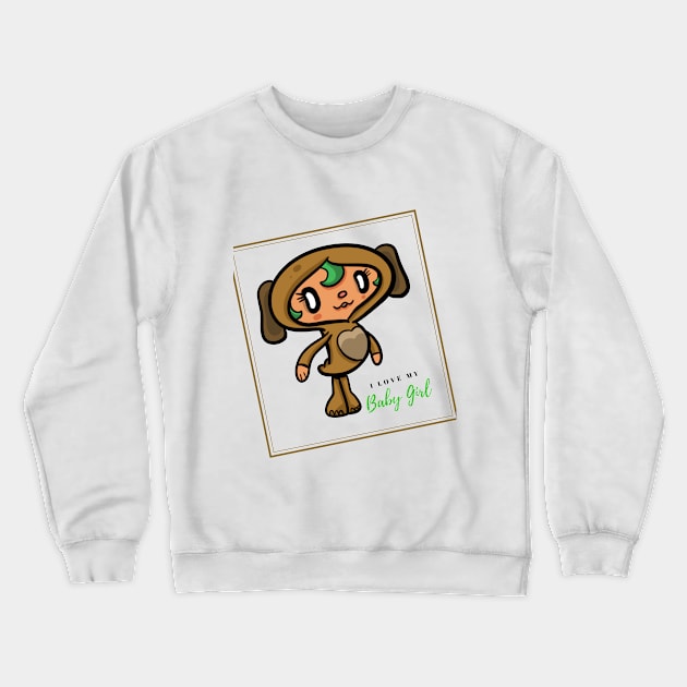 Baby Girl Cartoon Crewneck Sweatshirt by momo1978